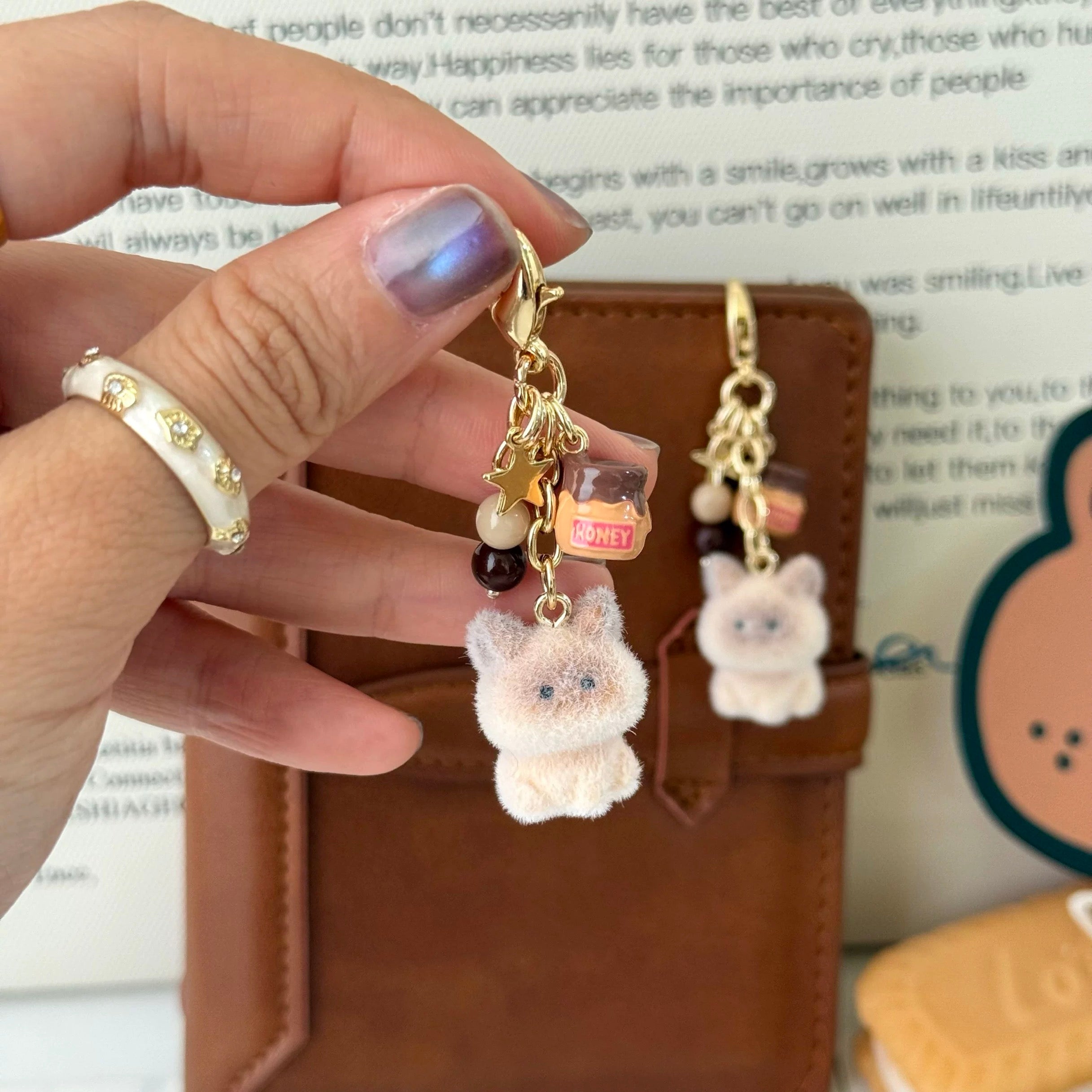 Honey Cat Keychain