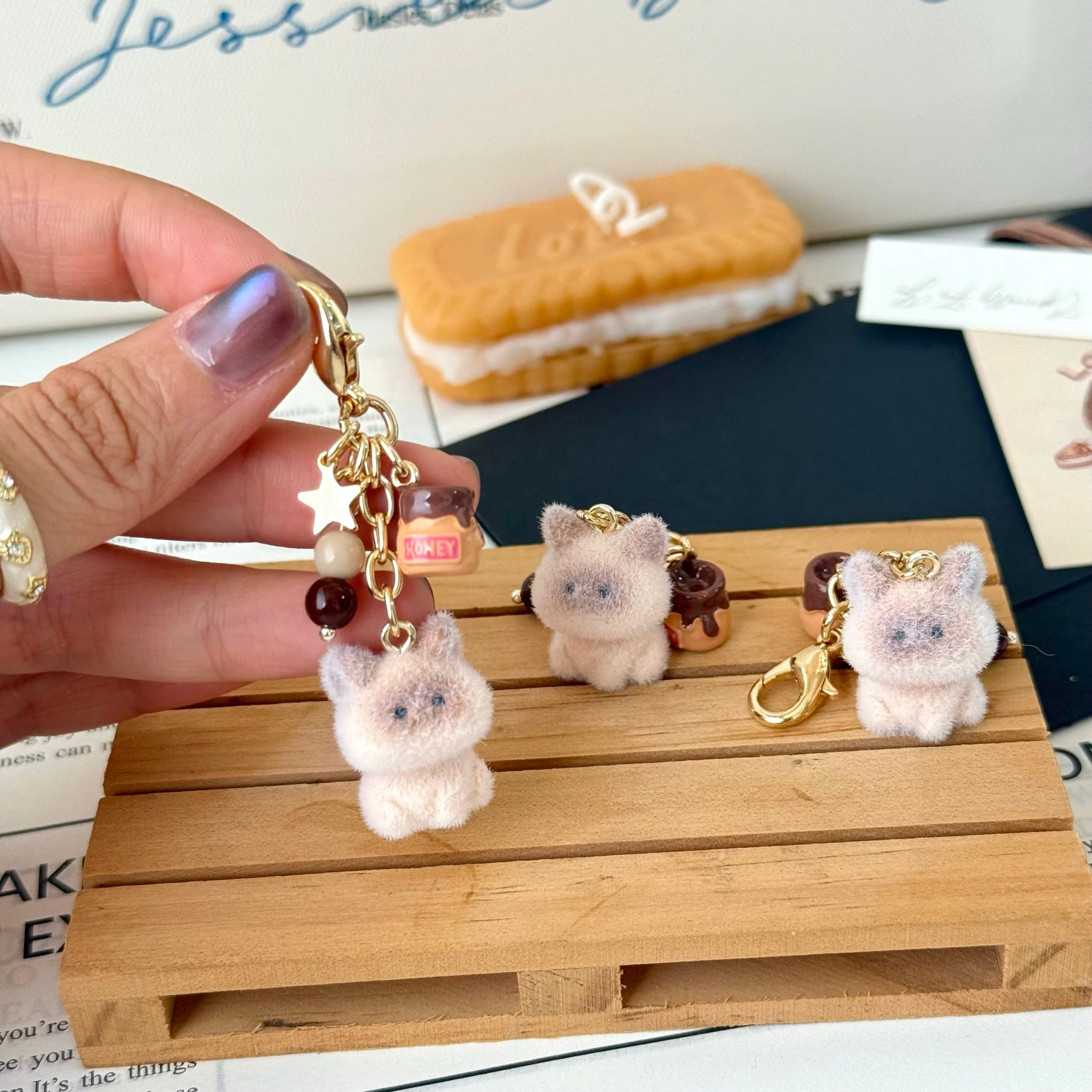 Honey Cat Keychain