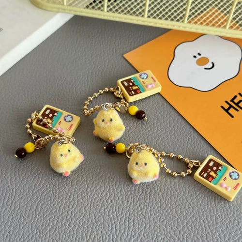 Baby Chick and Game Console Keychain