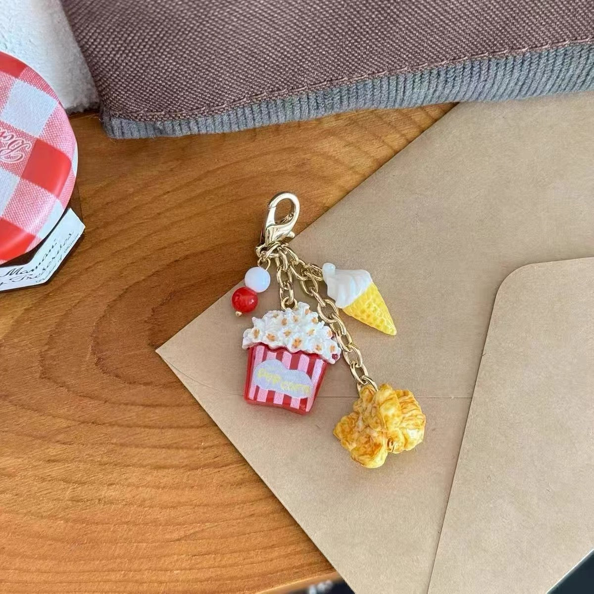 Popcorn And Ice Cream Keychain