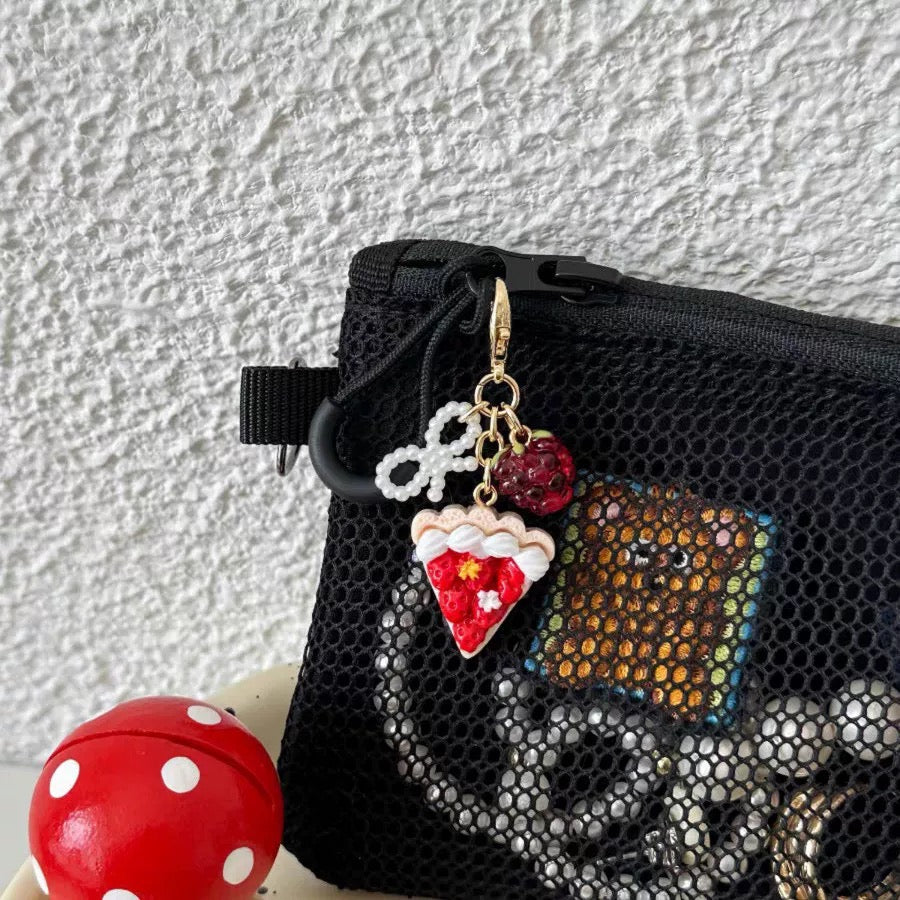 Strawberry Cake Keychain