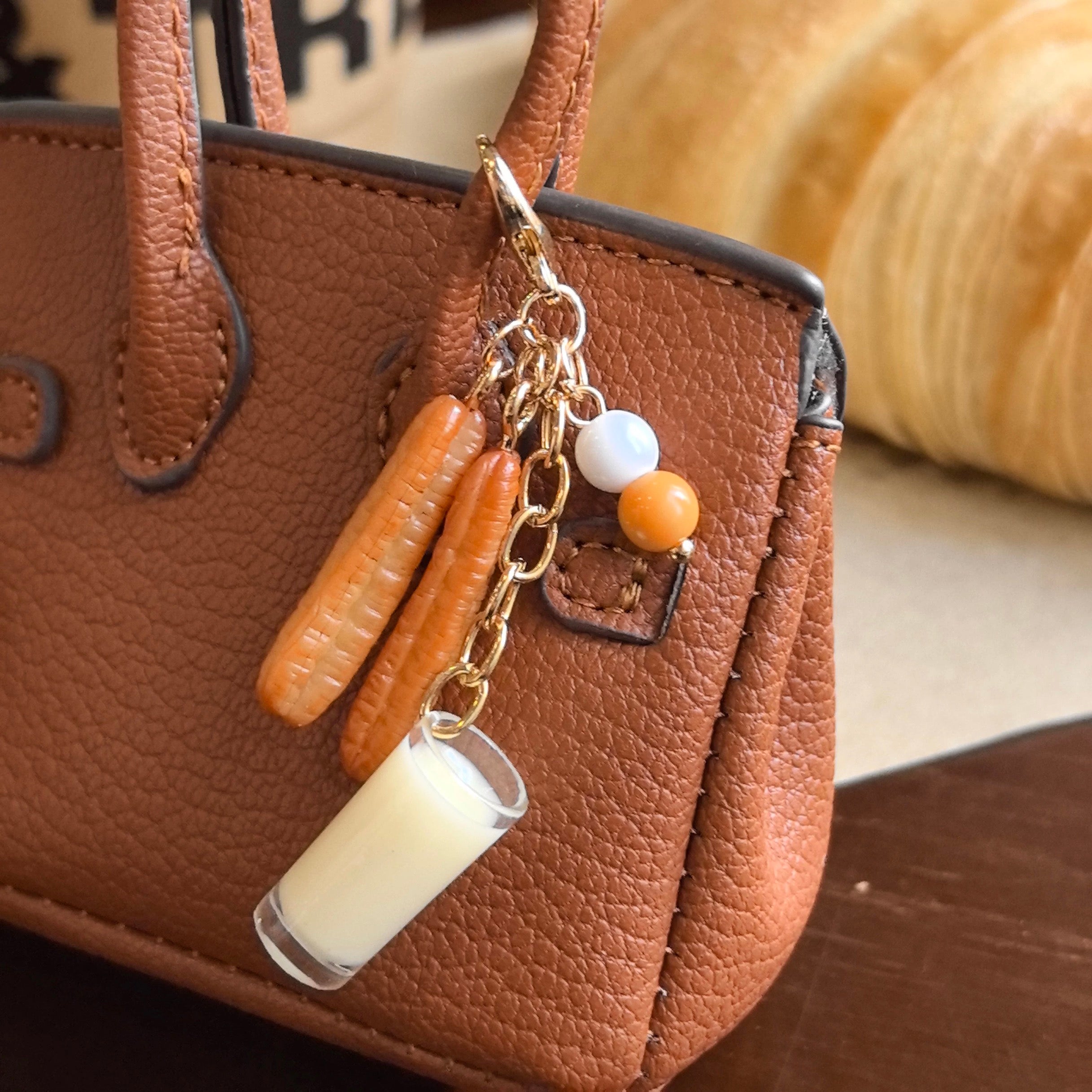 Fried Dough and Milk Keychain
