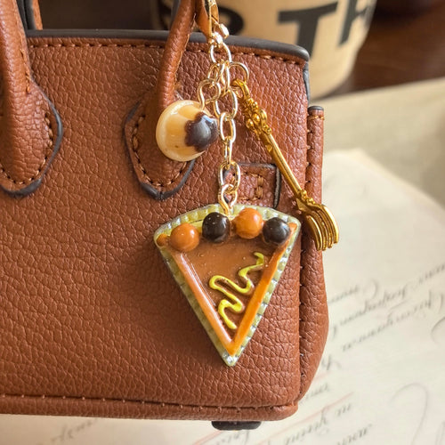 Cake And Caramel Pudding Keychain