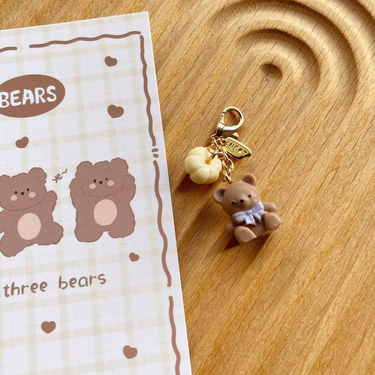 Chocolate Teddy Bear Keychain