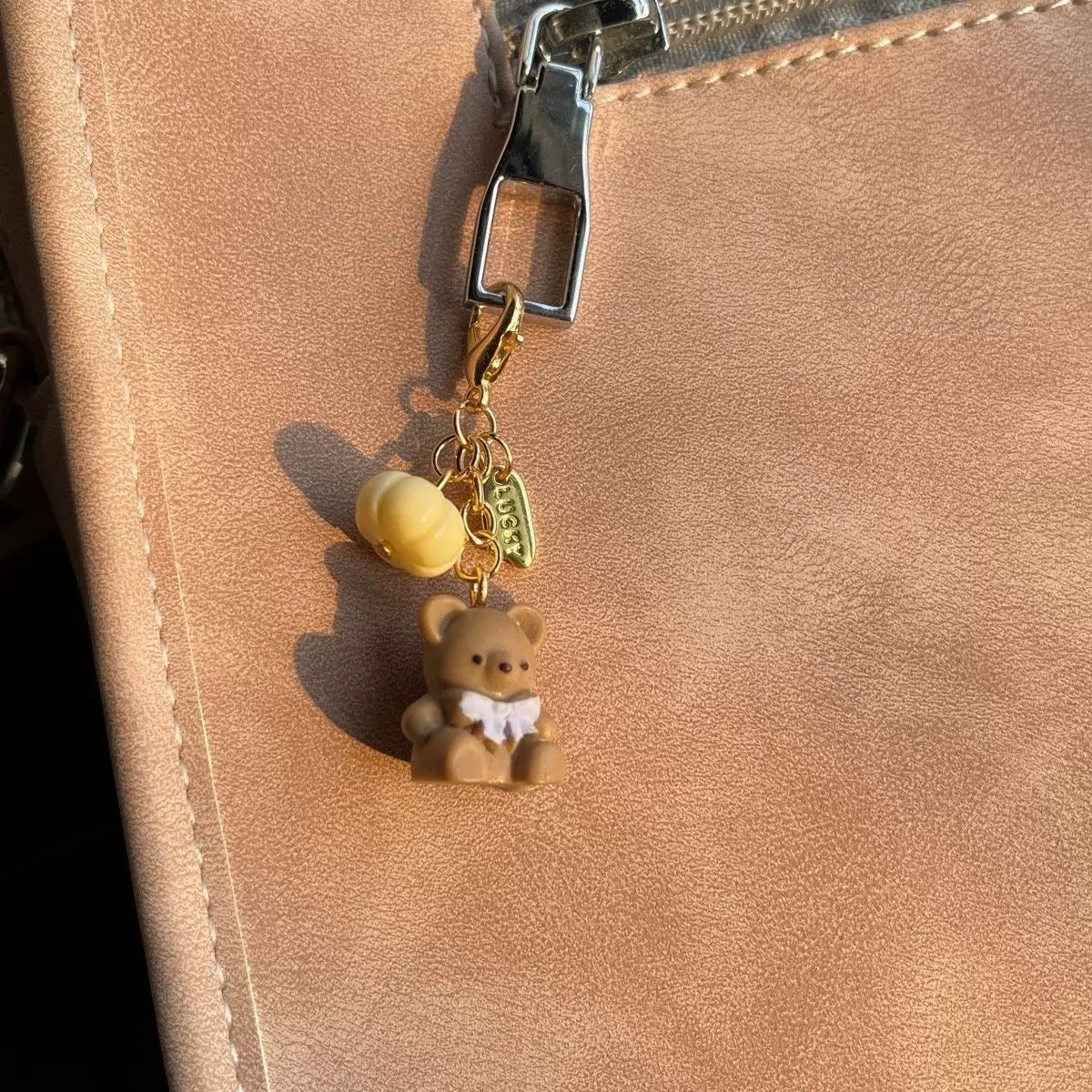 Chocolate Teddy Bear Keychain