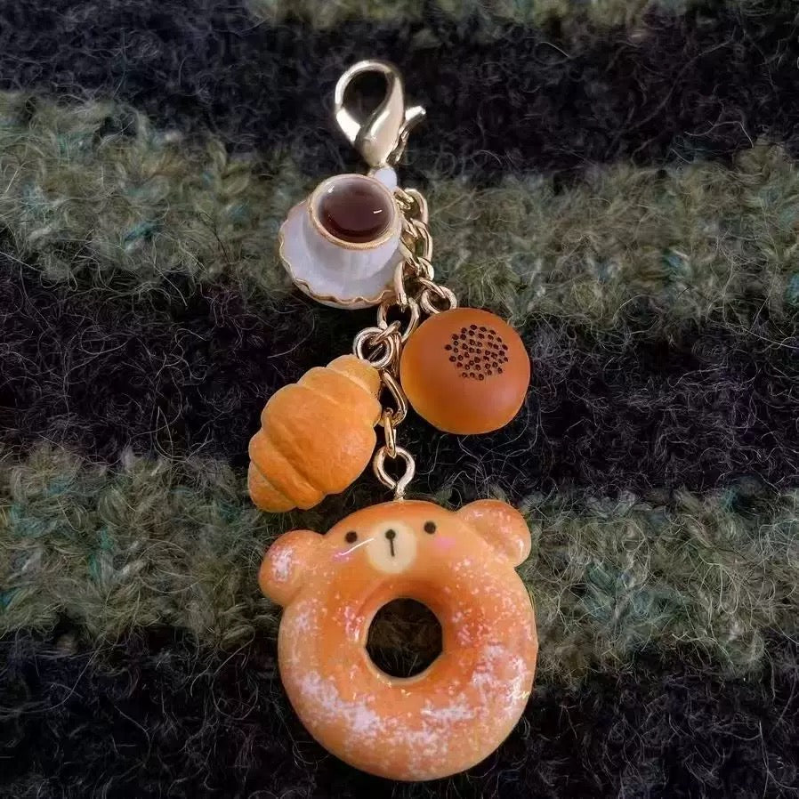 Little Doughnut Bear Keychain