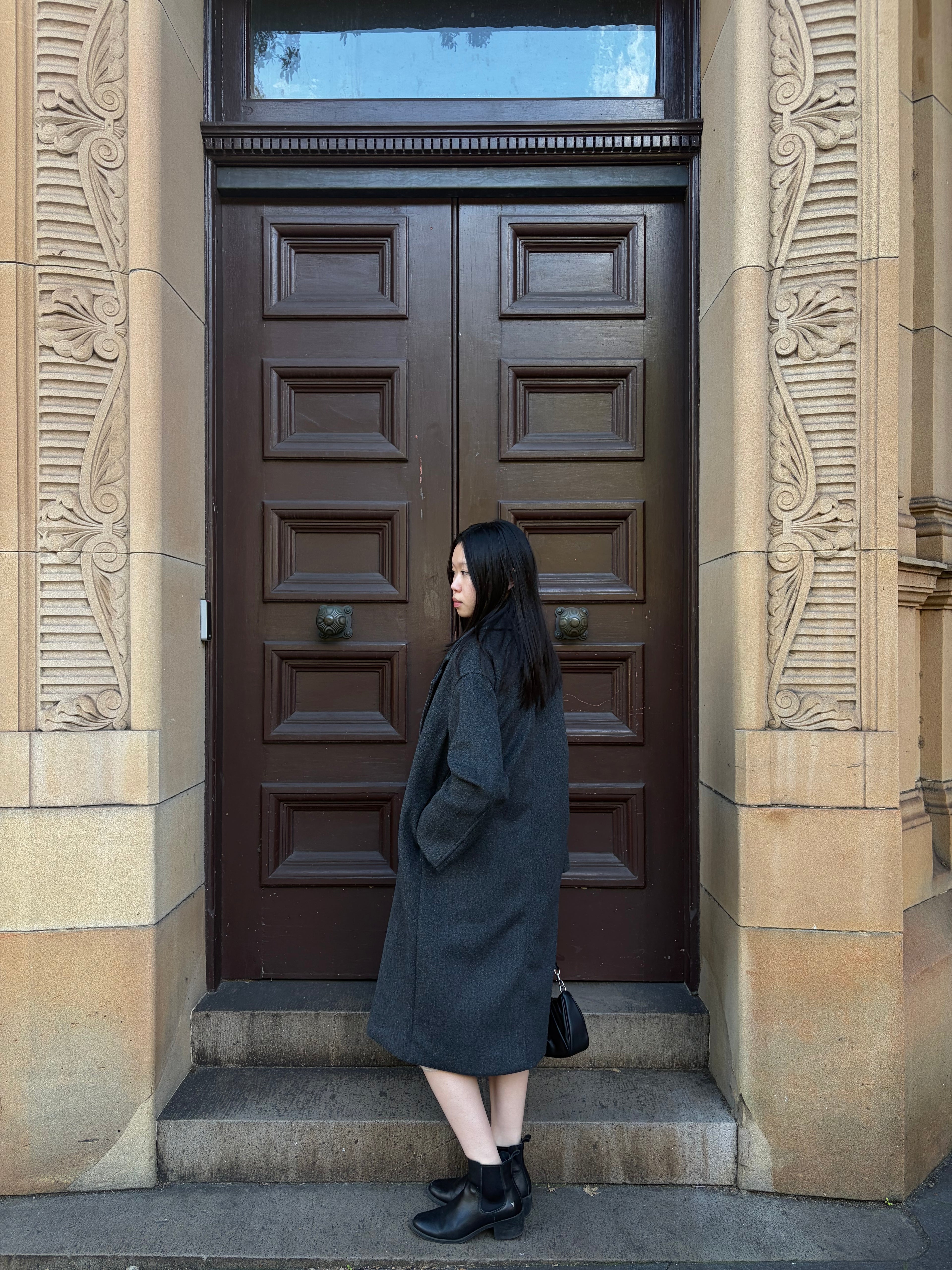 Eliana Maxi-Length Wool Coat