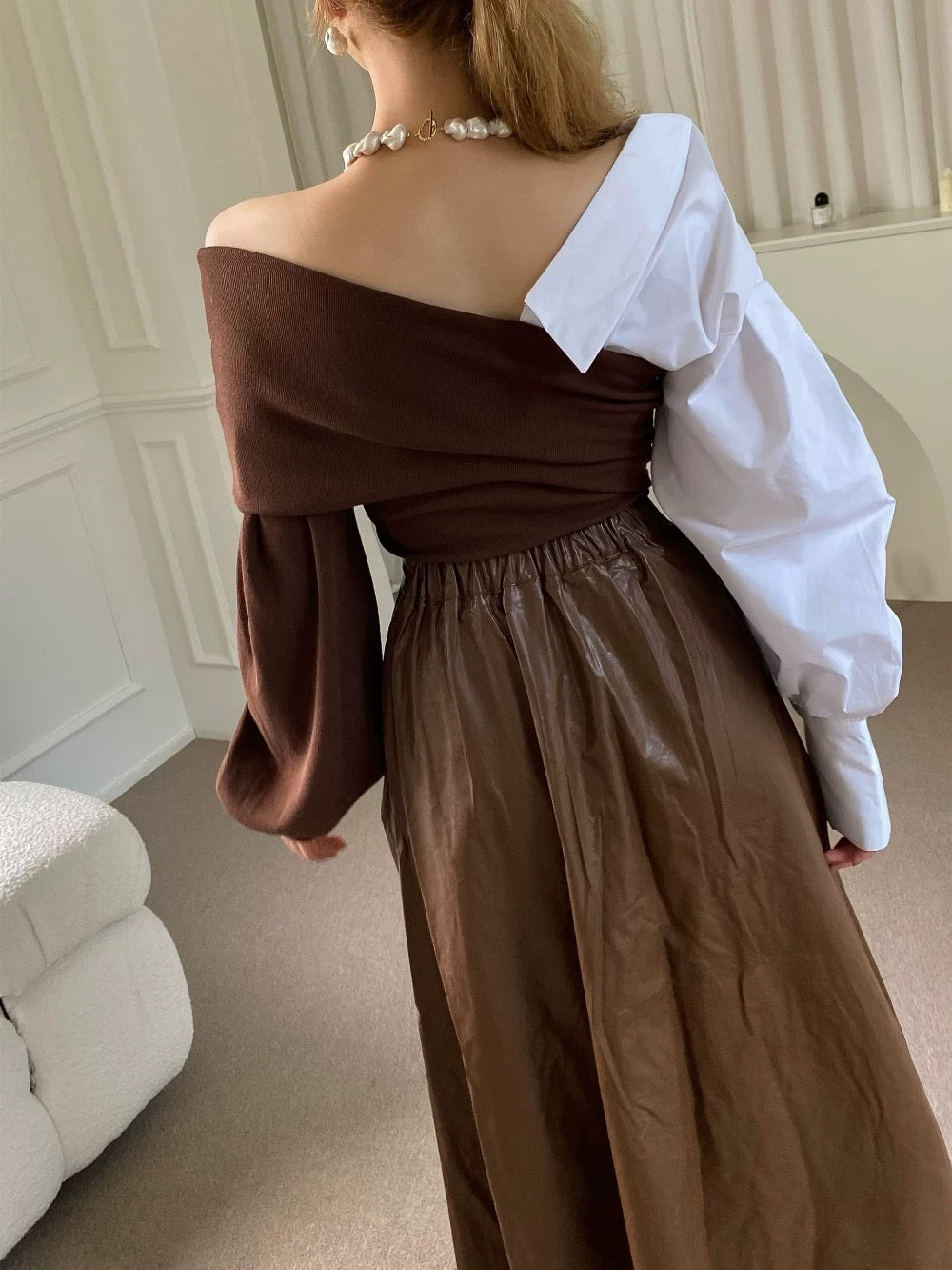 Audrey Double-Coloured Cropped Top