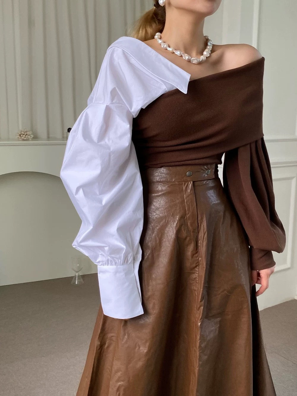 Audrey Double-Coloured Cropped Top