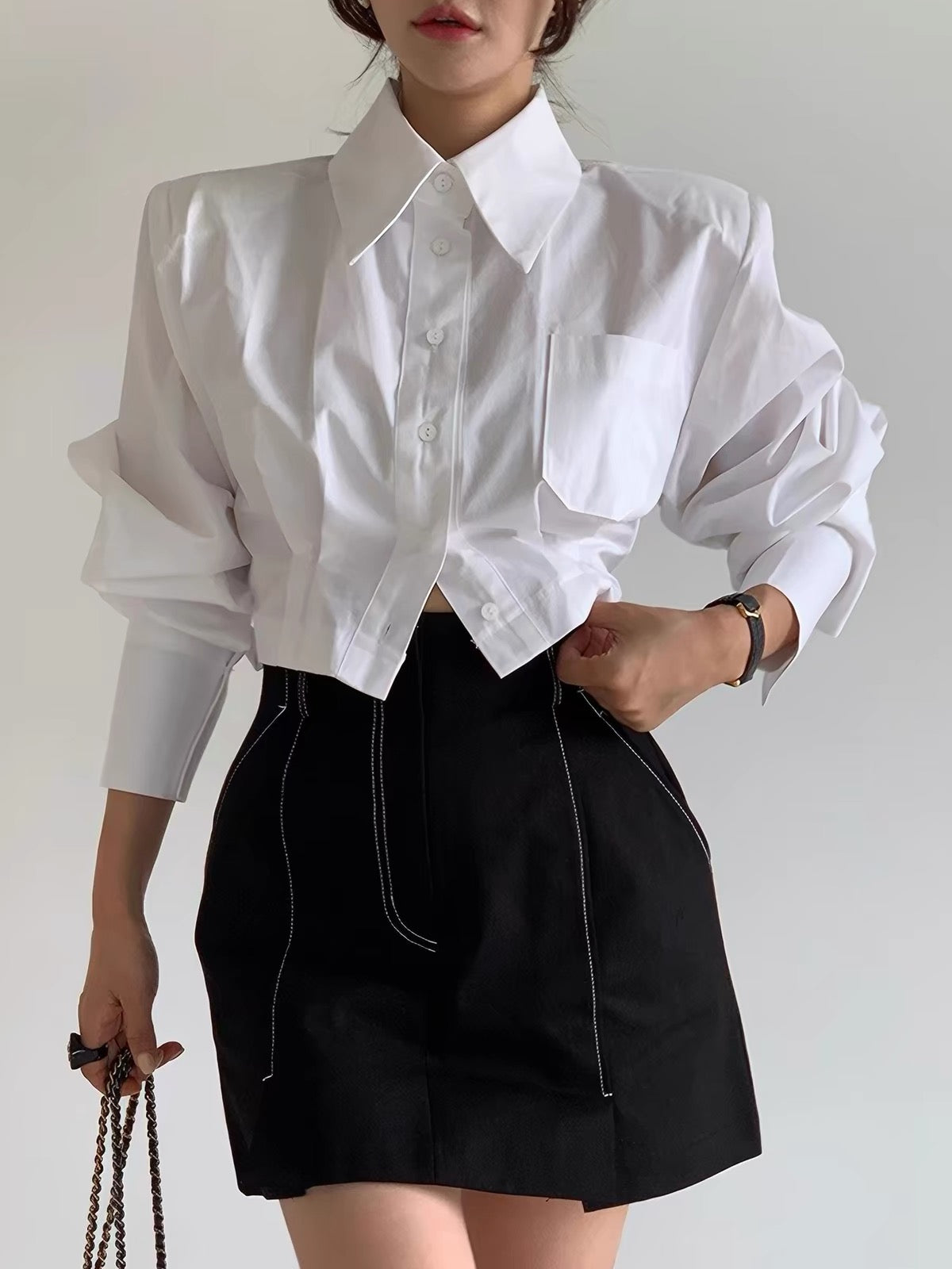 Sophie Collared Cropped Top