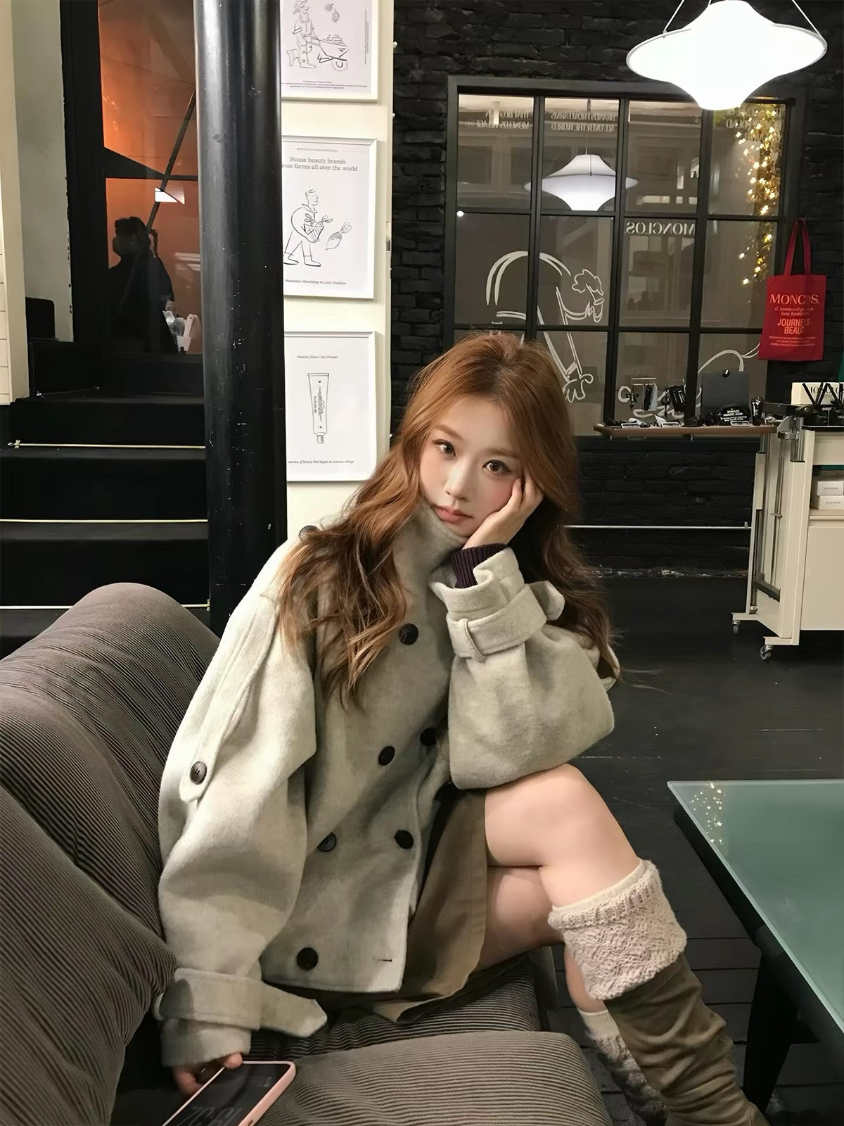 Oona Coconut Cream Wool Jacket
