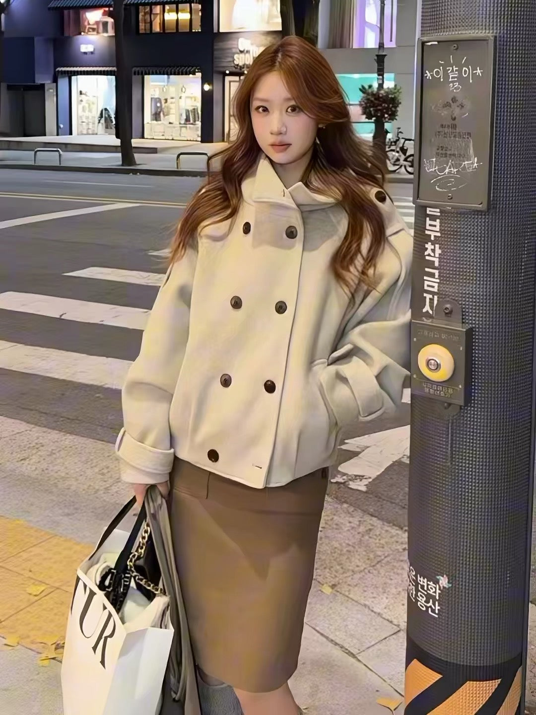 Oona Coconut Cream Wool Jacket