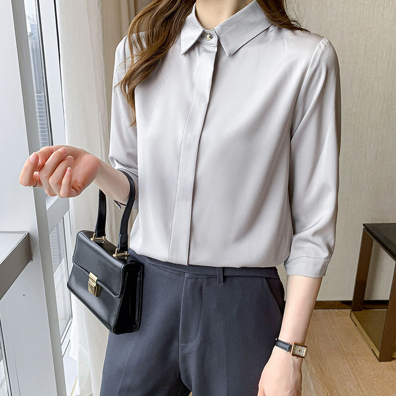 Lila Long-Sleeve Collar Shirt
