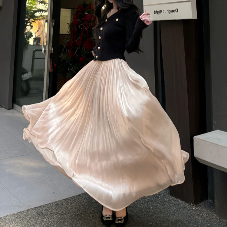 Pearl Silky Maxi Skirt
