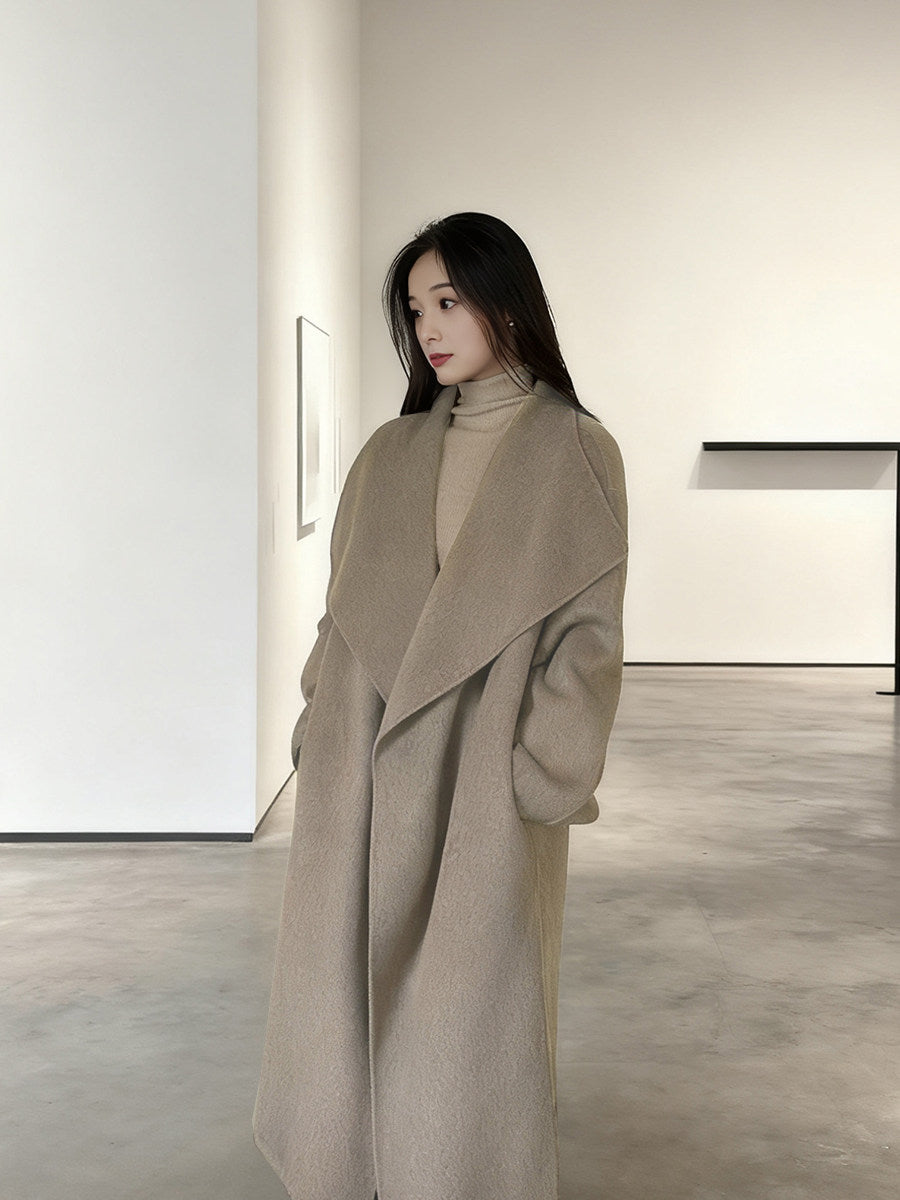 Zia Drape Wool Coat