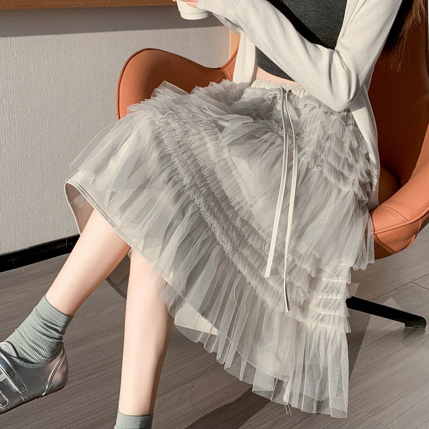 Pamela Pleated Midi Skirt