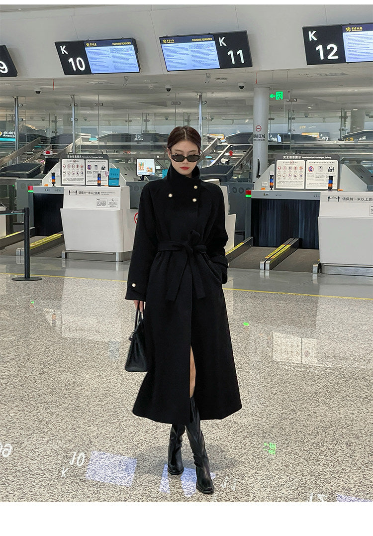 Elowen High Collar Wool Coat
