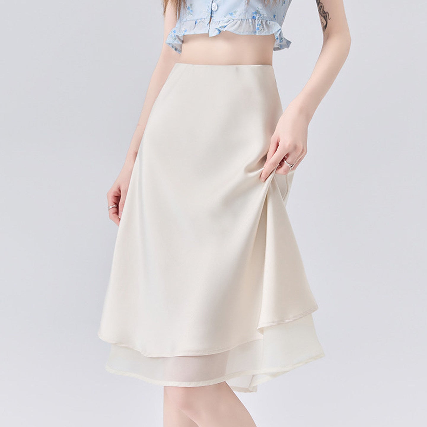 Tessa Layered Midi Skirt