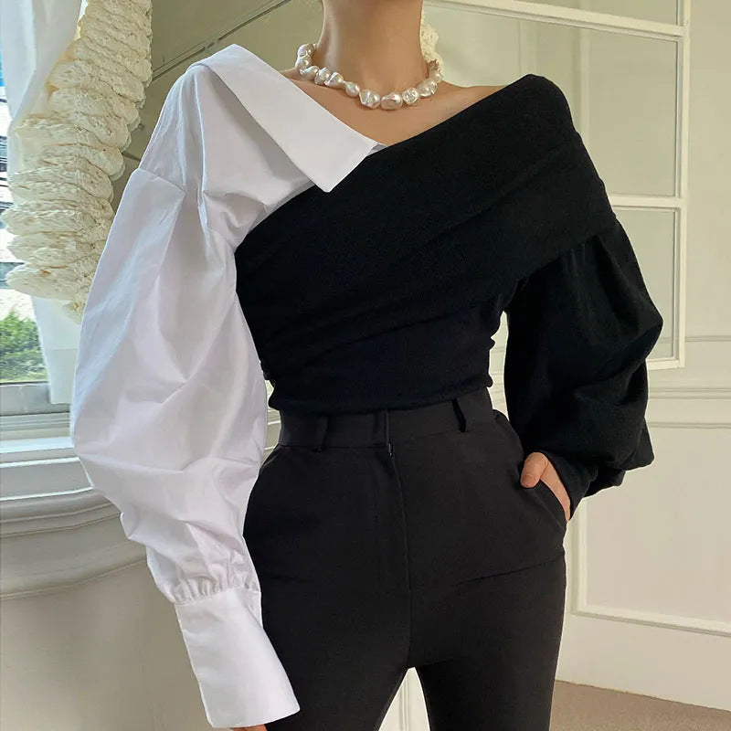 Audrey Double-Coloured Cropped Top