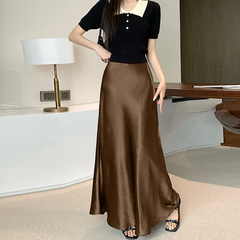 Elaine Satin Maxi Skirt