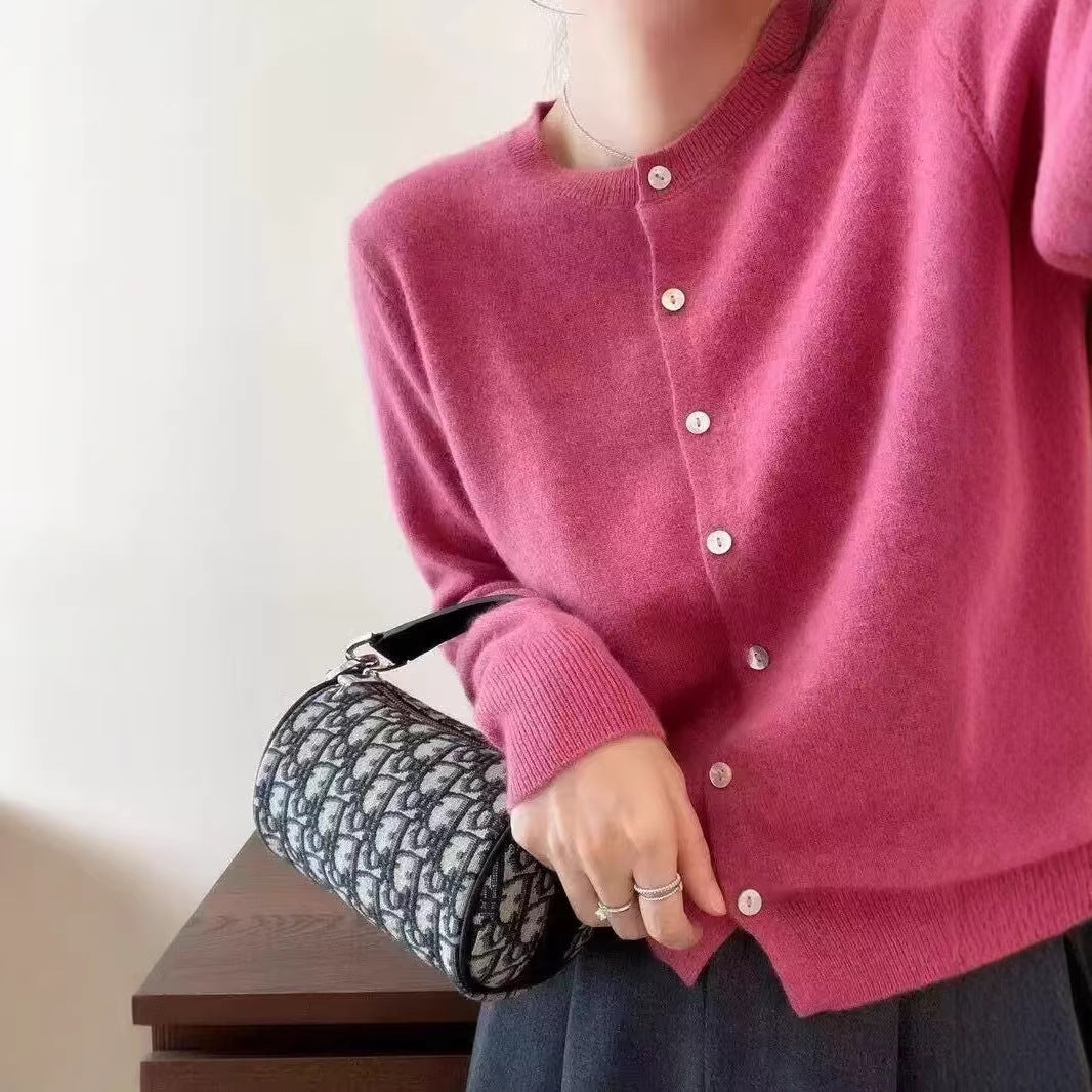 Adira Button-Up Wool Cardigan