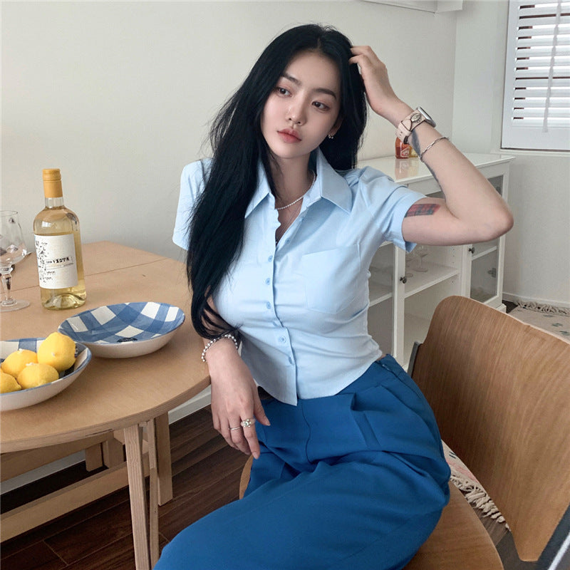 Madeline Button Cropped Top