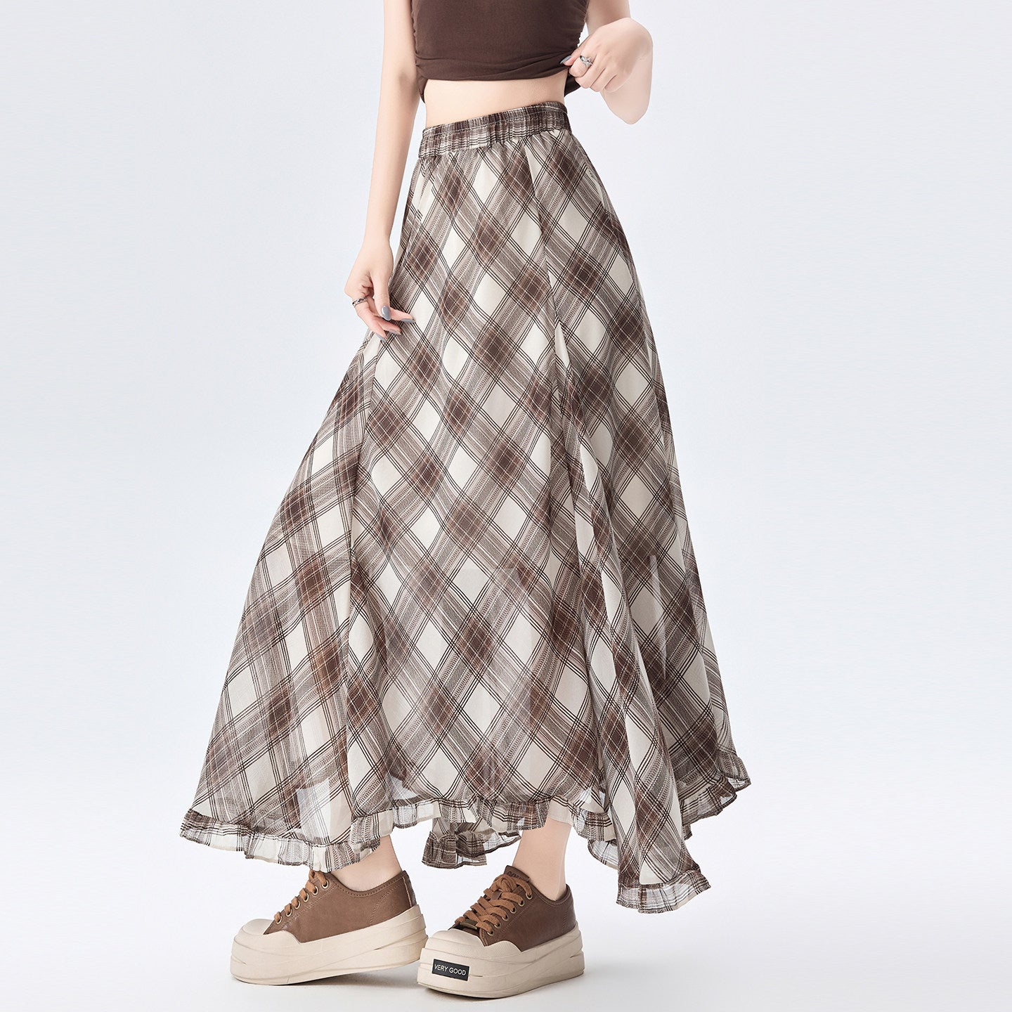 Matilda Plaid Maxi Skirt
