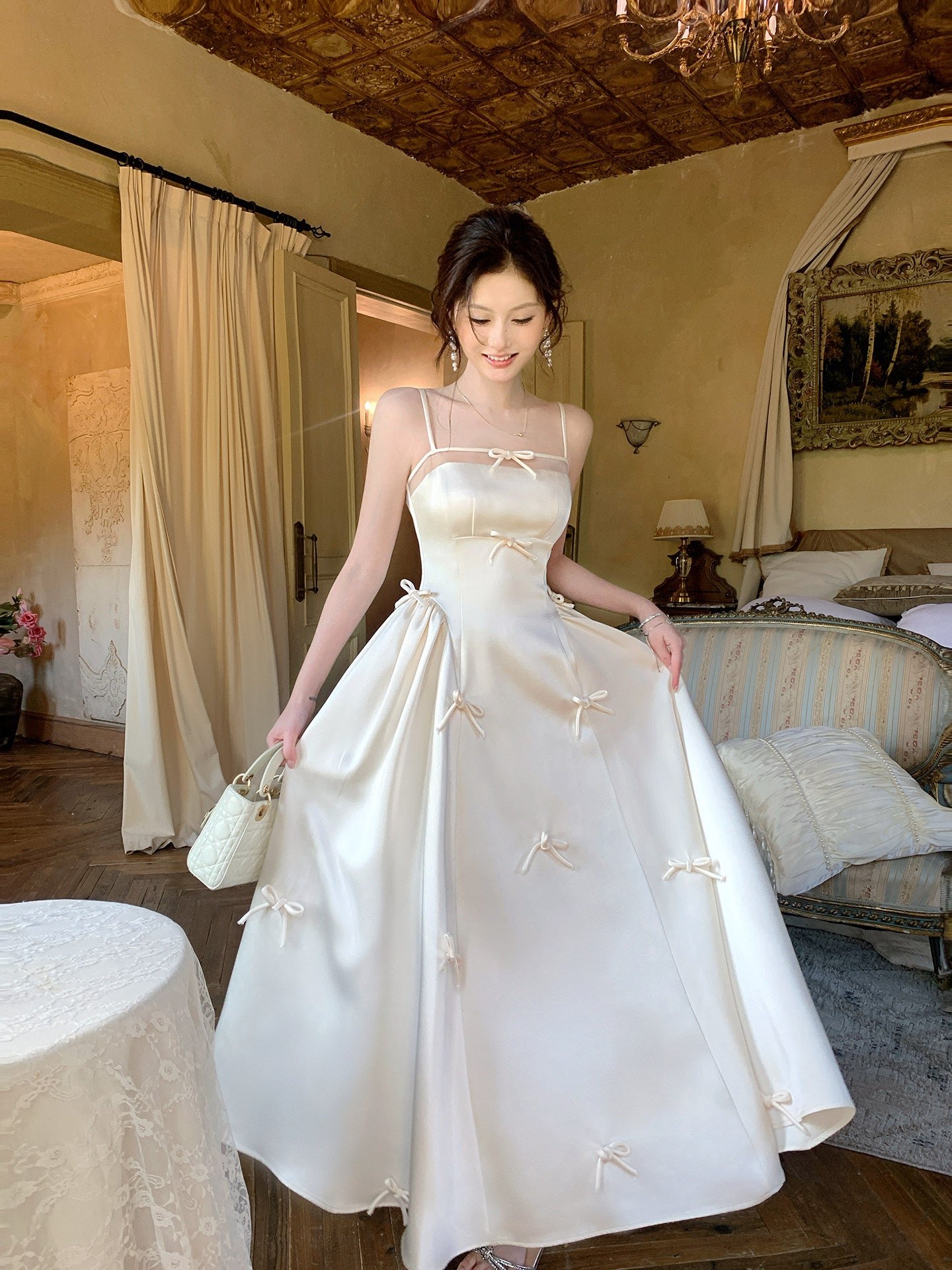 Christine Bow Maxi Dress