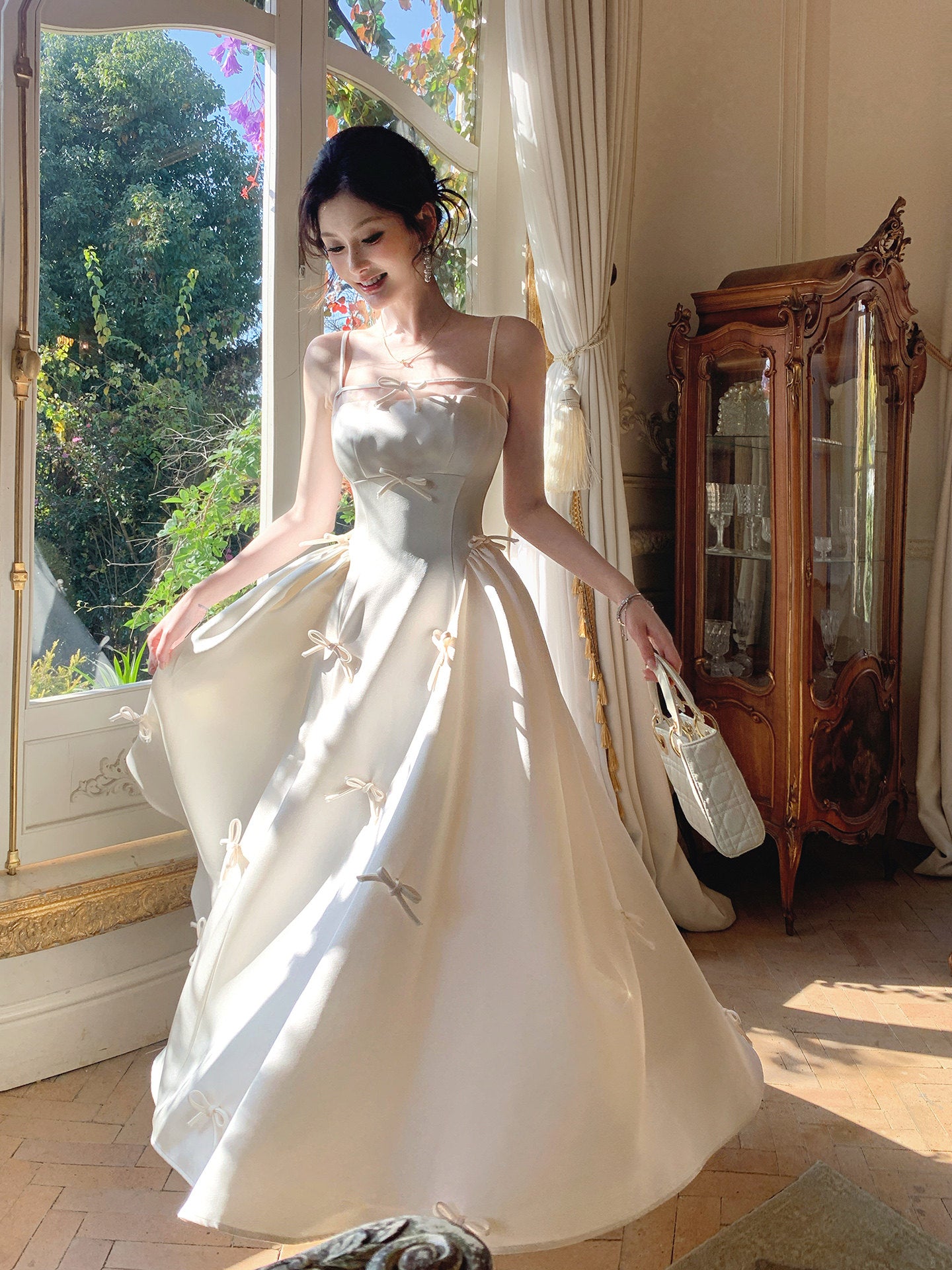 Christine Bow Maxi Dress