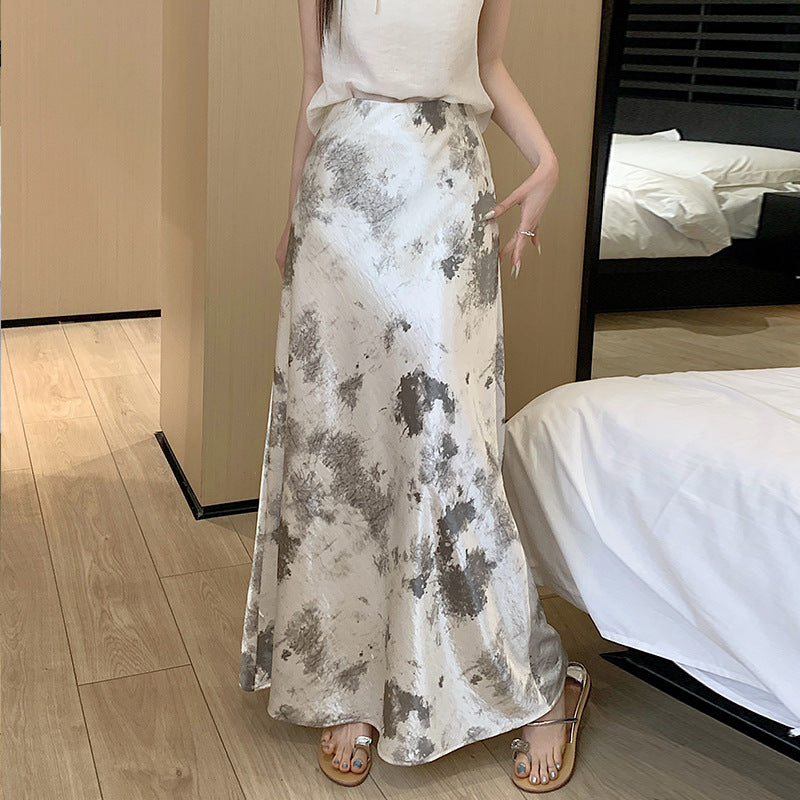 Mauve Multicoloured Maxi Skirt