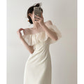 Nora Ruffle Off-Shoulder Midi Dress