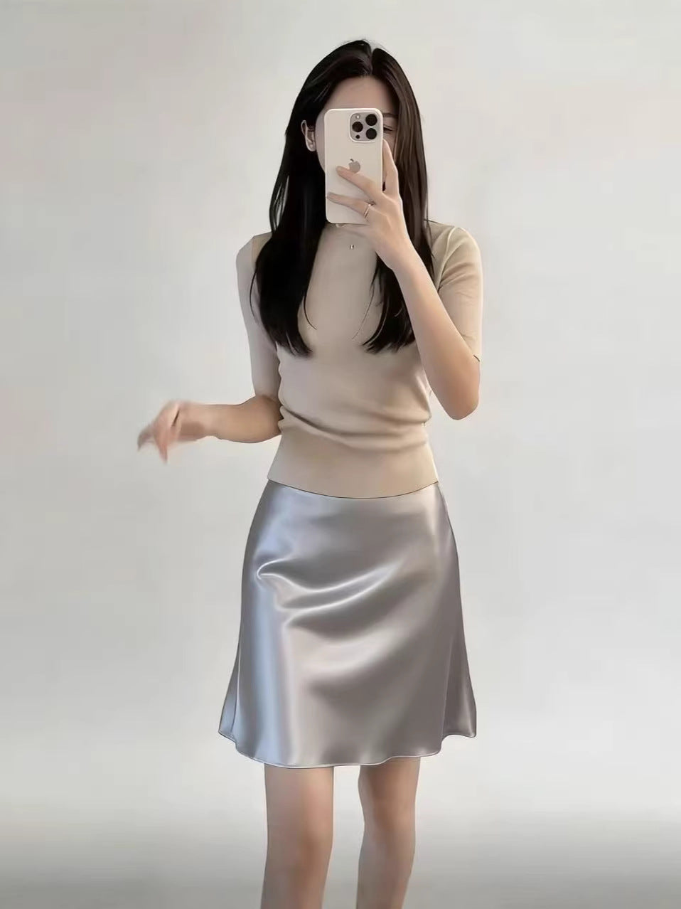 Sandra Satin Mini Skirt