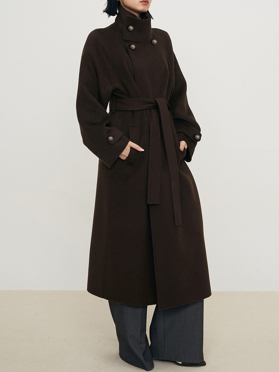 Elowen High Collar Wool Coat