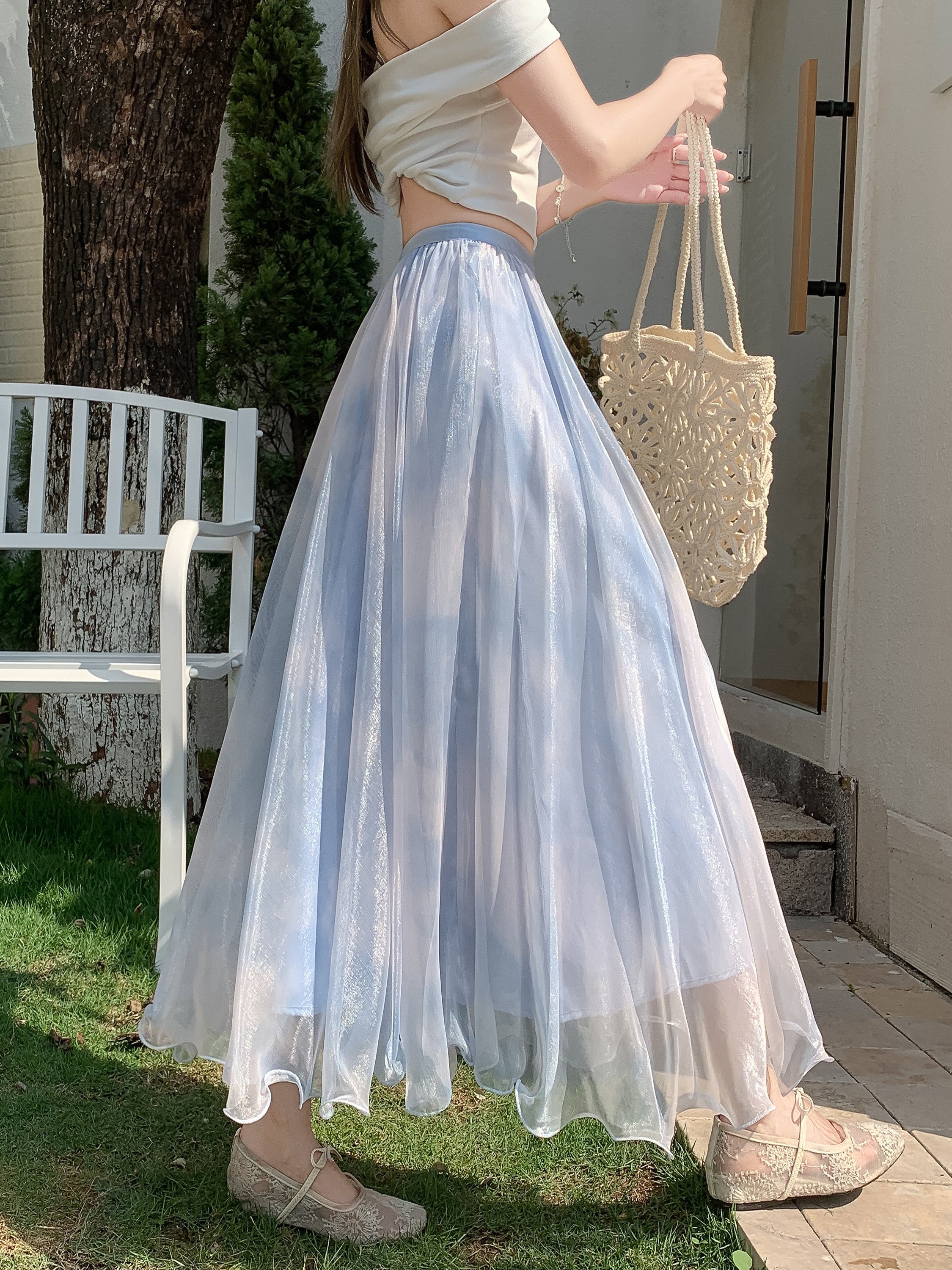 Grace Mesh Maxi Skirt