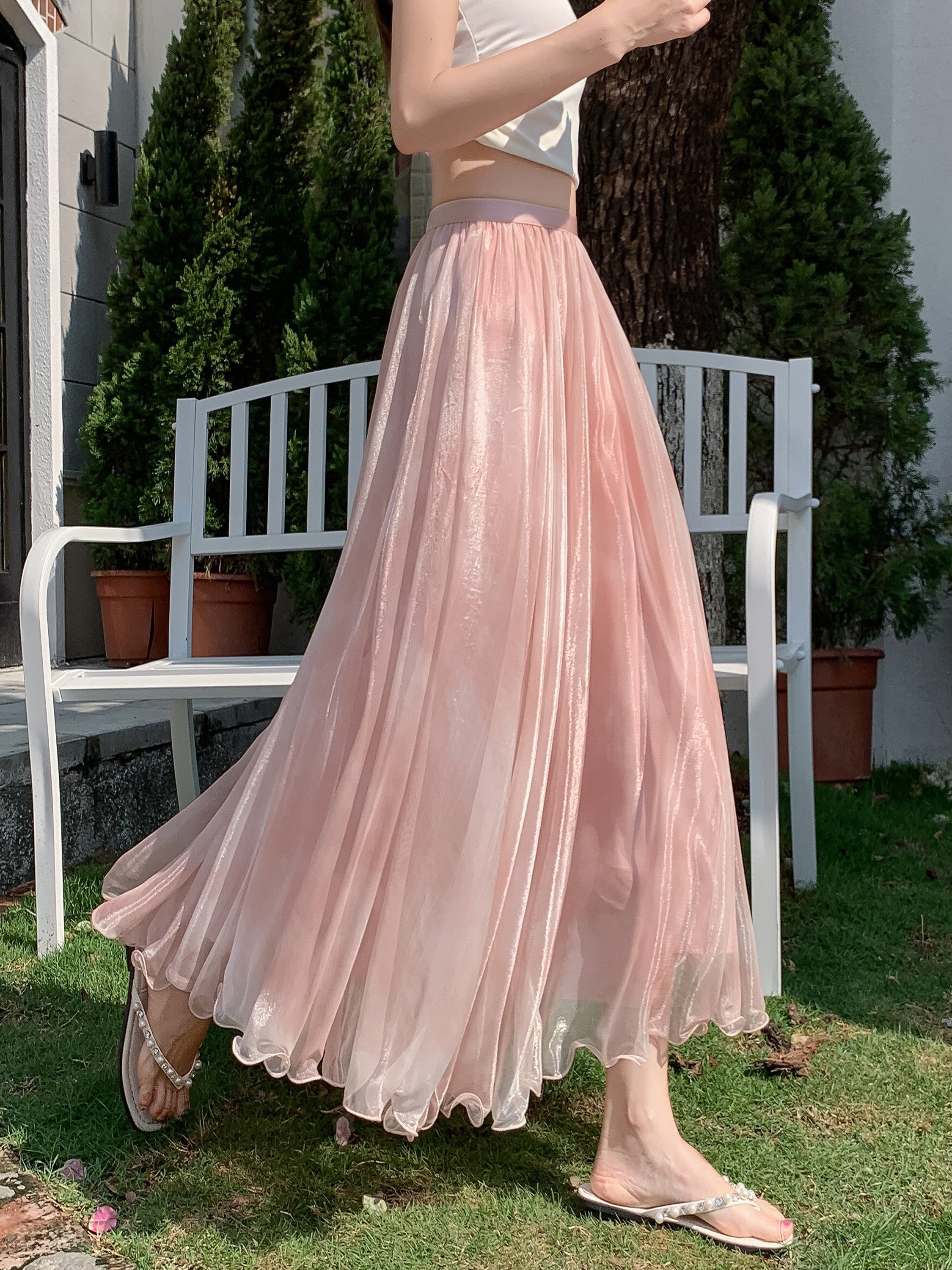 Grace Mesh Maxi Skirt