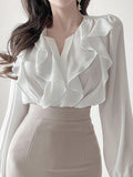 Jasmine V-Neck Ruffled Top