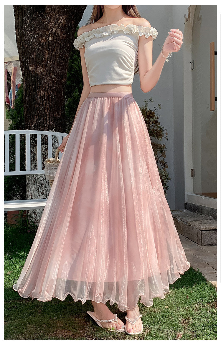 Grace Mesh Maxi Skirt