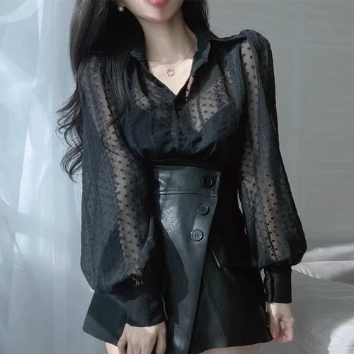 Beatrice Lace Puff Sleeve Top
