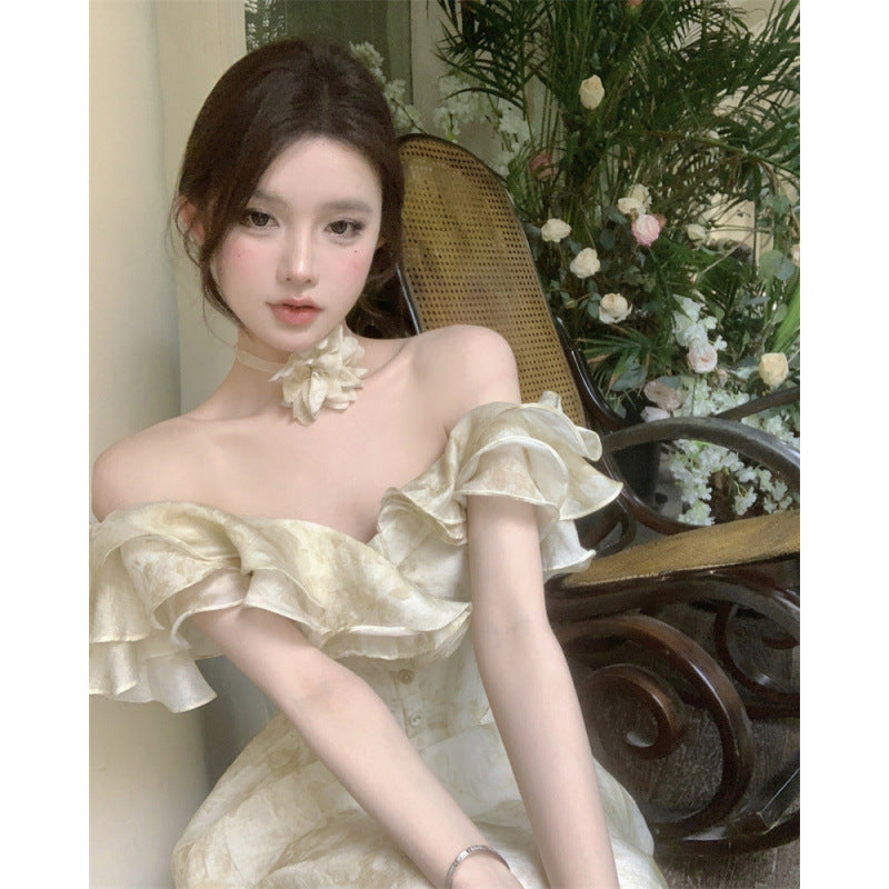 Elina Ruffle Maxi Dress