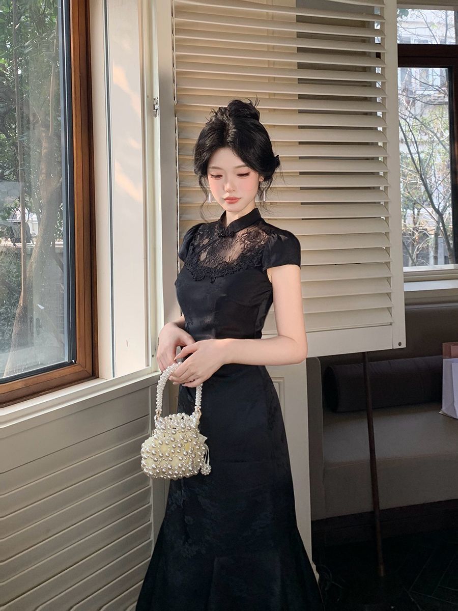 Nina Qipao Lace Mermaid Dress