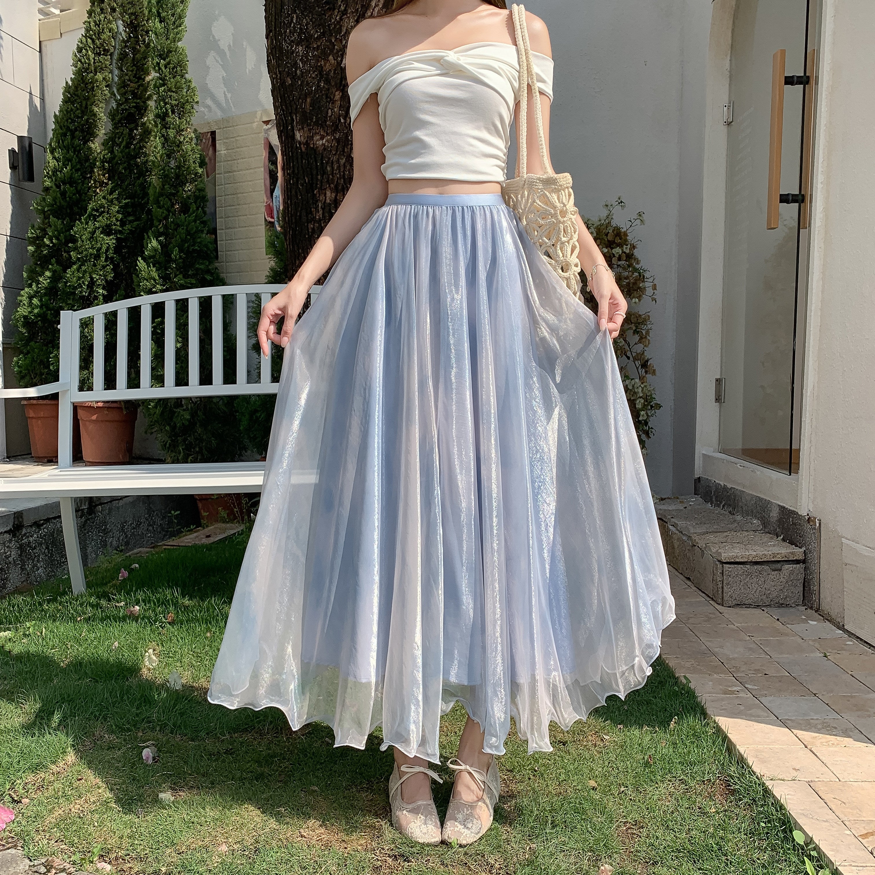 Grace Mesh Maxi Skirt