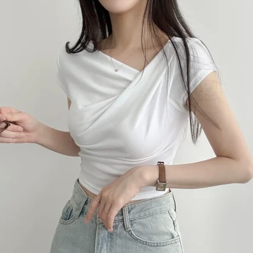 Charlotte Crossed Cropped Top