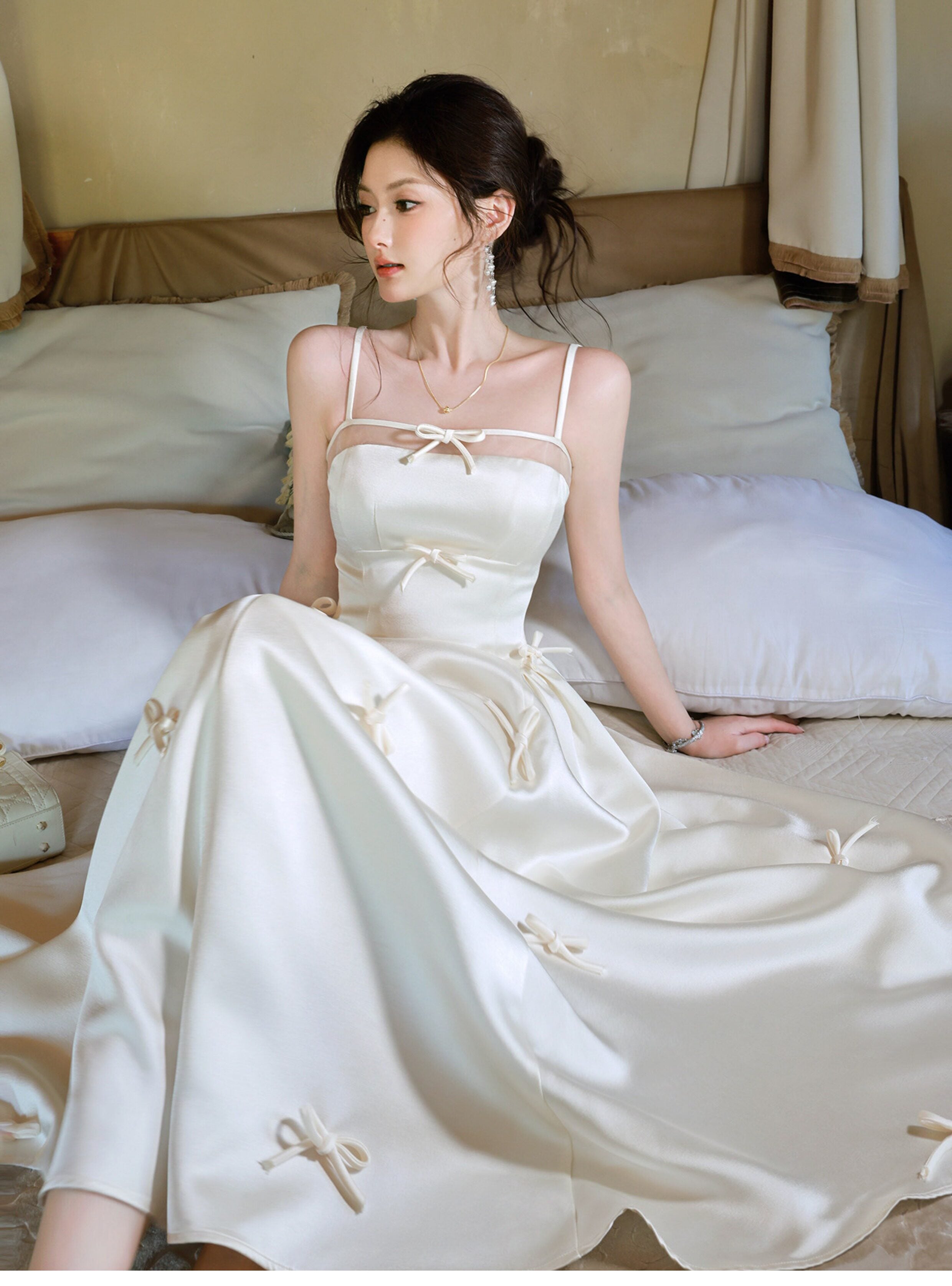 Christine Bow Maxi Dress