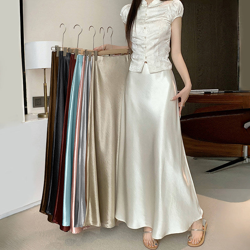 Elaine Satin Maxi Skirt