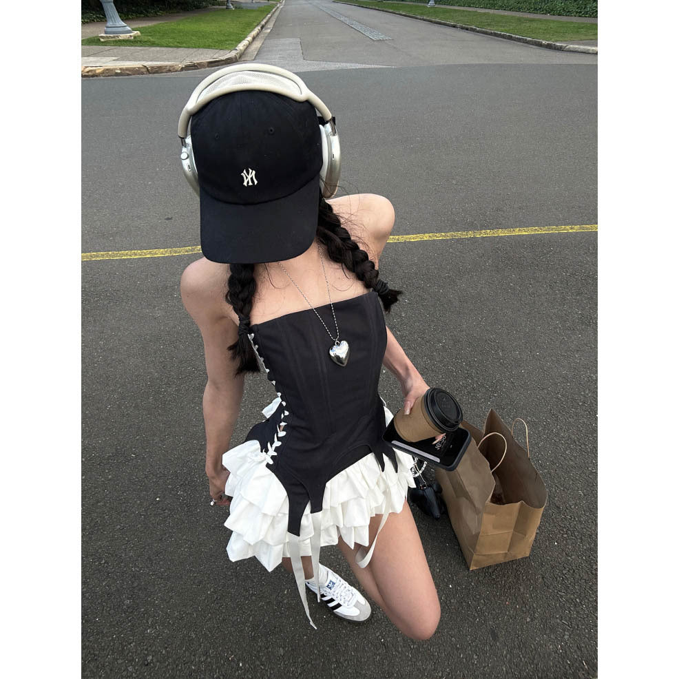 Sydney Black and White Sleeveless Dress