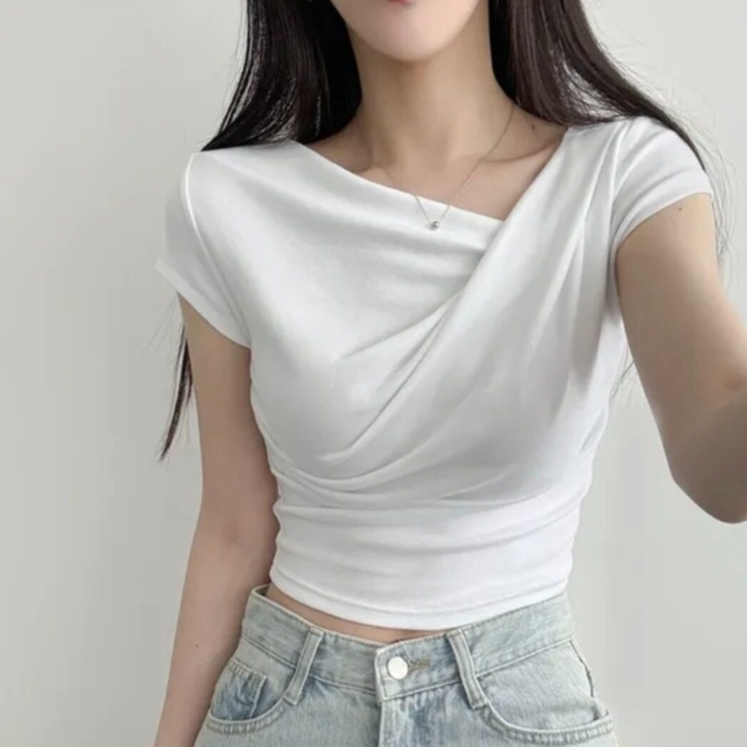 Charlotte Crossed Cropped Top