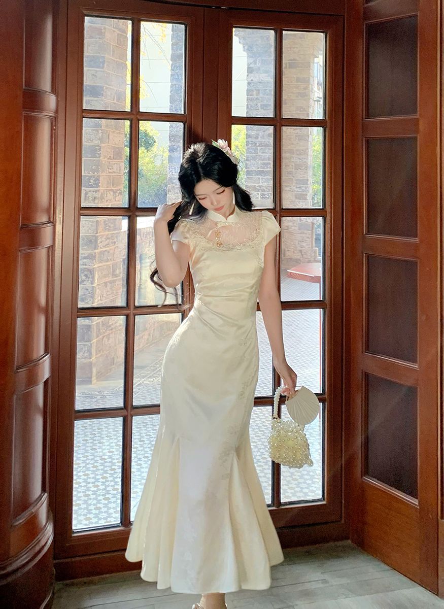 Nina Qipao Lace Mermaid Dress