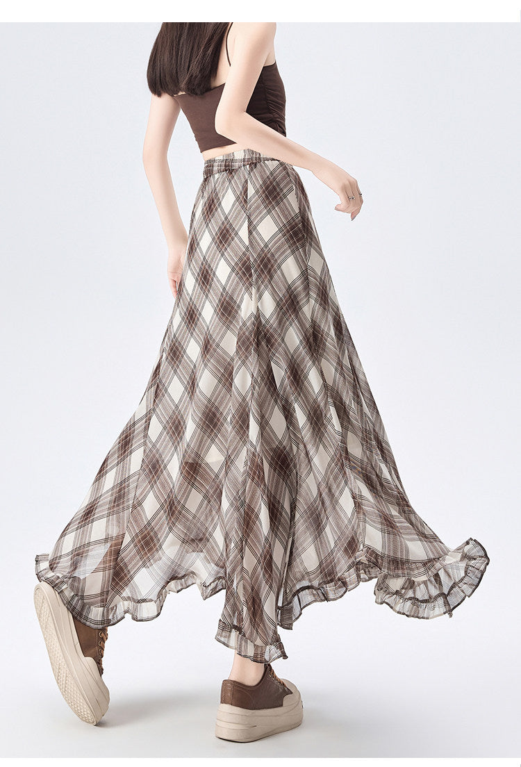 Matilda Plaid Maxi Skirt