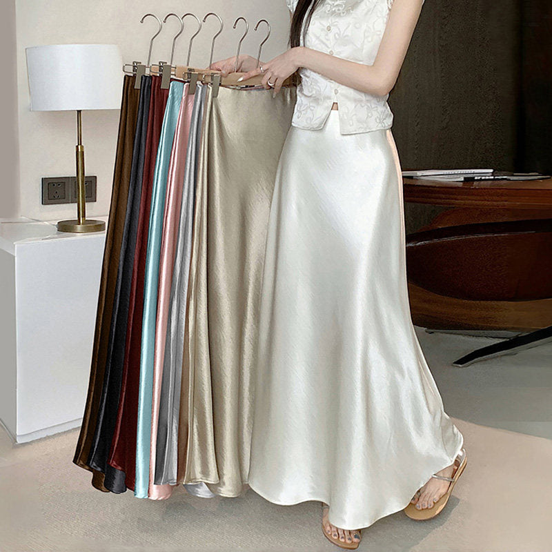 Elaine Satin Maxi Skirt