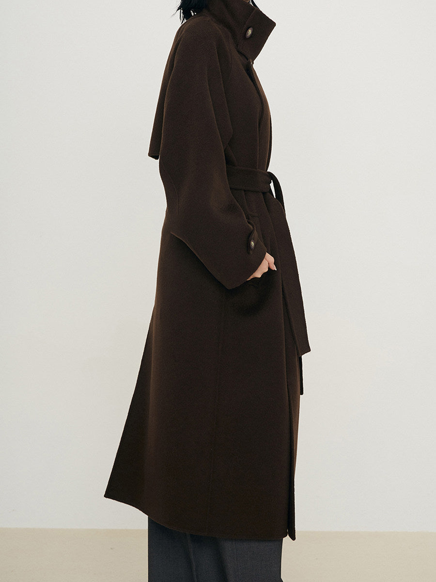 Elowen High Collar Wool Coat